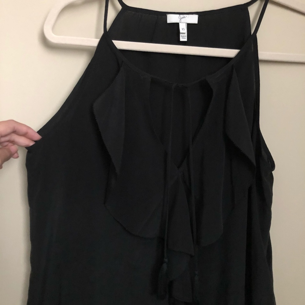 Joie Alipha Silk Ruffle Split Neck Tank Top EEUC - Picture 3 of 5
